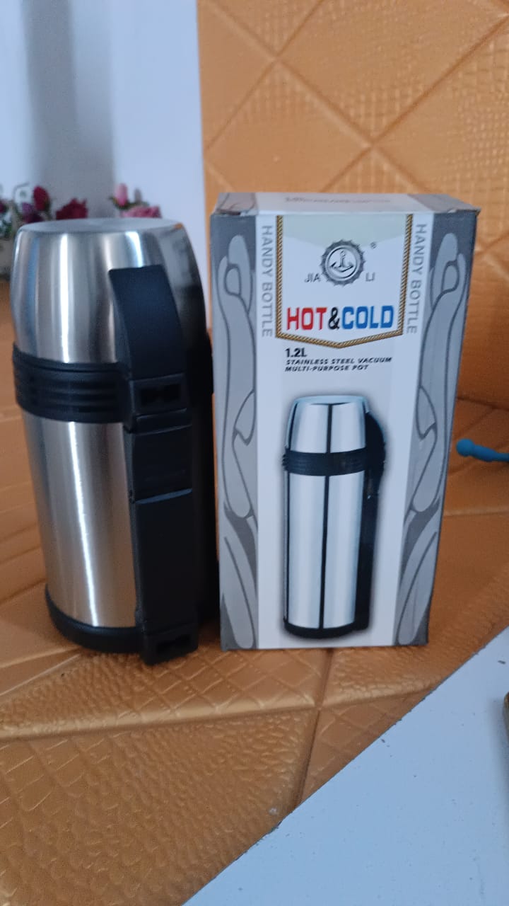 Portable Stainless Steel Coffee Tea Vacuum Flask Bottle (1200ml / 1.2L / 1 Pc) Portable Stainless Steel Coffee Tea Vacuum Flask Bottle (1200ml / 1.2L / 1 Pc)